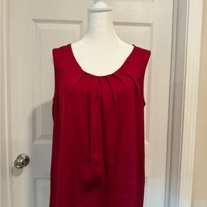 Talbots Rich Red Sleeveless Blouse